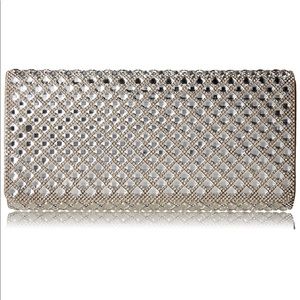 Aldo Wildin Silver Envelope Clutch